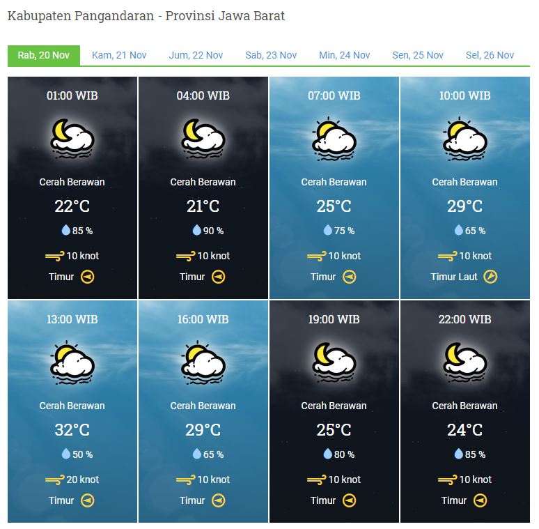 Rabu 20 November 2019
